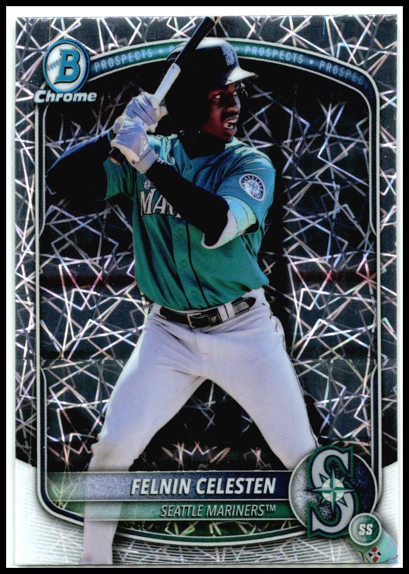 2025 Bowman Draft Chrome Laser Refractor #BDC-103 Felnin Celesten Mariners