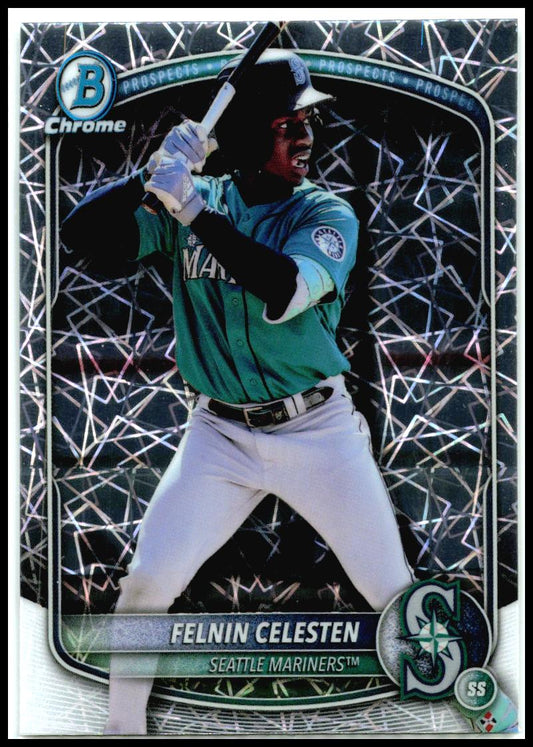 2025 Bowman Draft Chrome Laser Refractor #BDC-103 Felnin Celesten Mariners