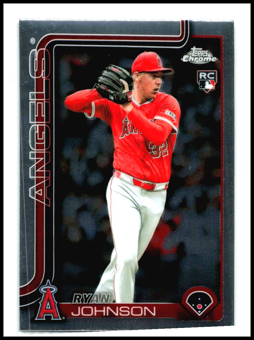 2025 Topps Chrome Update #USC116 Ryan Johnson Rookie Los Angeles Angels