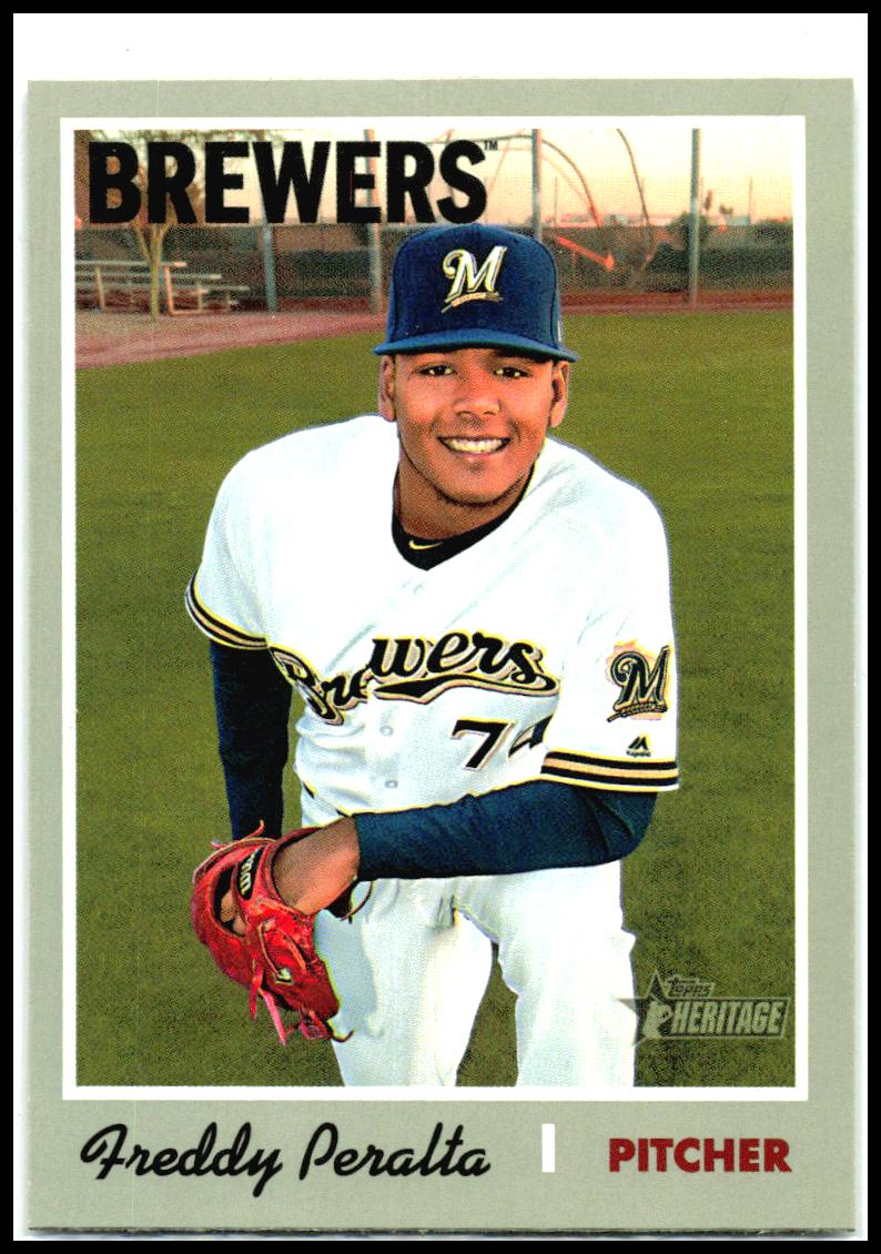2019 Topps Heritage #229 Freddy Peralta Milwaukee Brewers