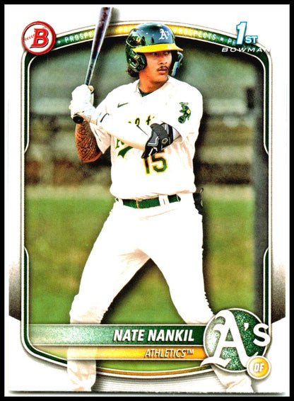 2025 Bowman Prospects #BP-102 Nate Nankil Athletics