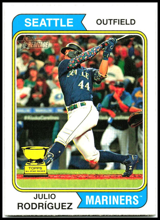 2023 Topps Heritage Black Border #18 Julio Rodríguez Seattle Mariners