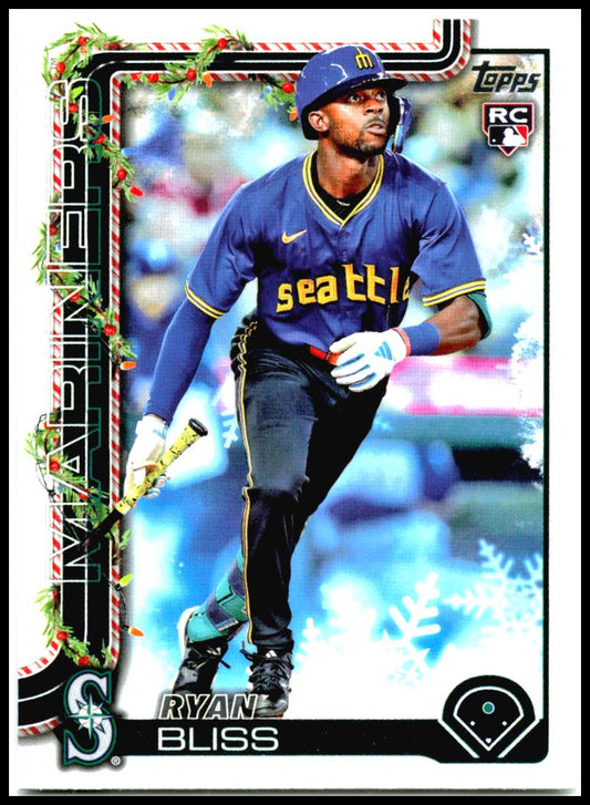 2025 Topps Holiday #H184 Ryan Bliss Rookie Seattle Mariners