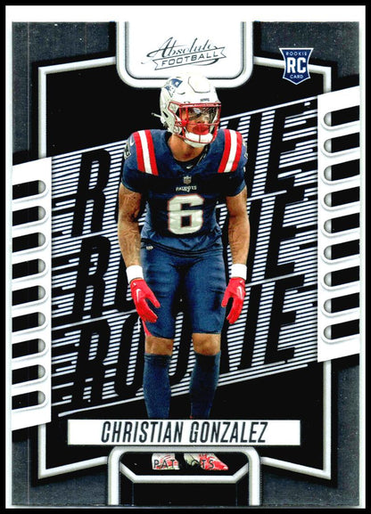 2023 Panini Absolute #153 Christian Gonzalez New England Patriots