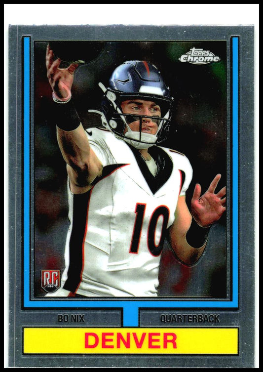 2024 Topps Chrome 1974 Topps Football #74TF-4 Bo Nix Denver Broncos