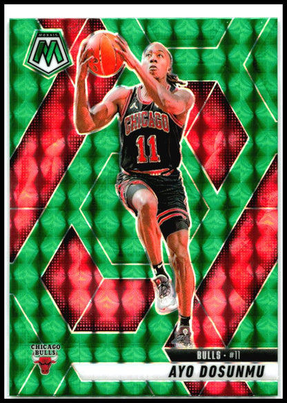 2024-25 Panini Mosaic Green Mosaic #32 Ayo Dosunmu Chicago Bulls