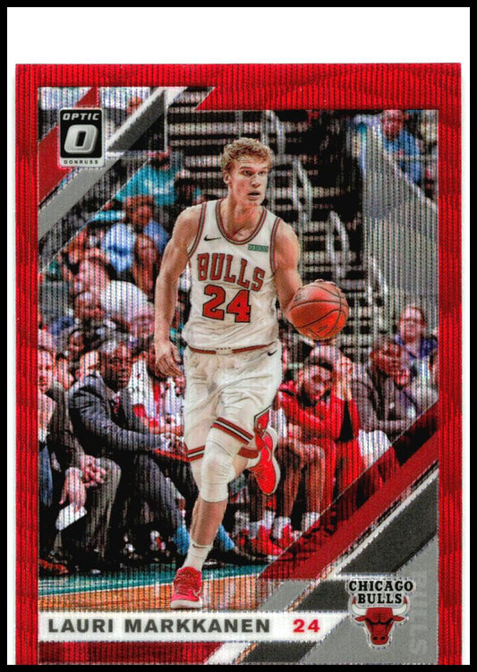 2019-20 Donruss Optic Red Wave #84 Lauri Markkanen Chicago Bulls