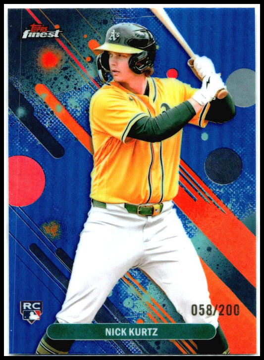 2025 Finest Blue #10 Nick Kurtz Rookie Athletics