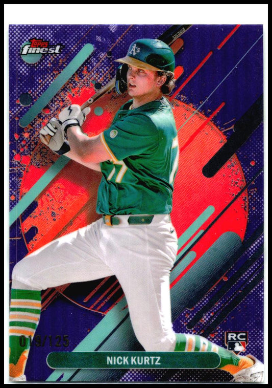 2025 Finest Purple #252 Nick Kurtz Rookie Athletics