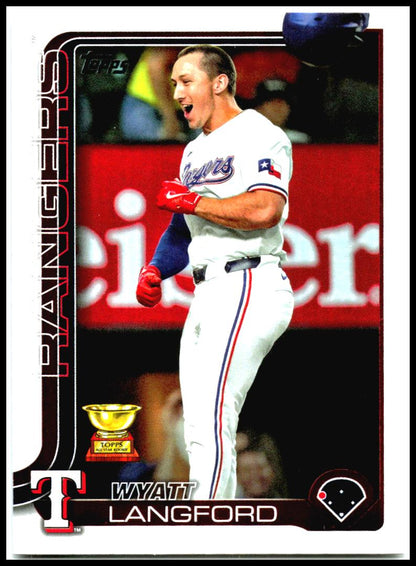 2025 Topps #455 Wyatt Langford Texas Rangers