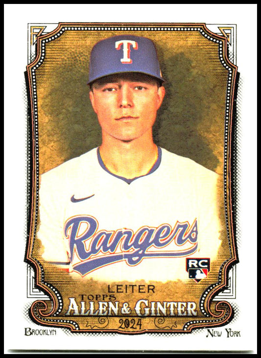 2024 Topps Allen & Ginter #271 Jack Leiter Rookie Texas Rangers