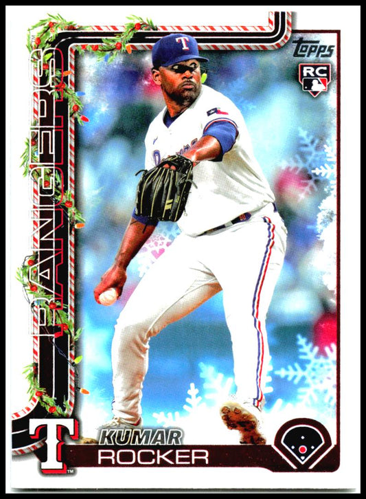 2025 Topps Holiday #H148 Kumar Rocker Rookie Texas Rangers