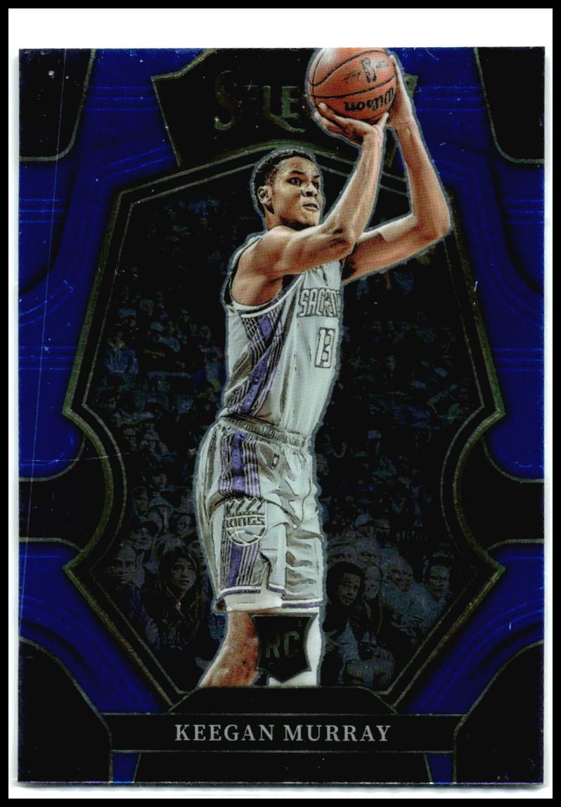 2022-23 Panini Select Blue #197 Keegan Murray Rookie Sacramento Kings