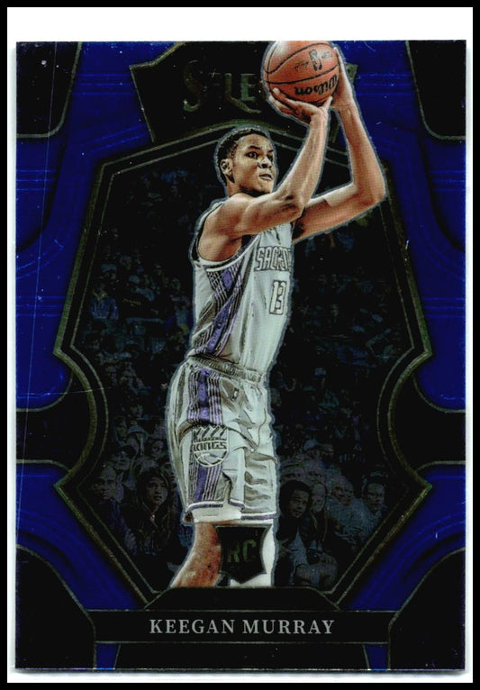 2022-23 Panini Select Blue #197 Keegan Murray Rookie Sacramento Kings