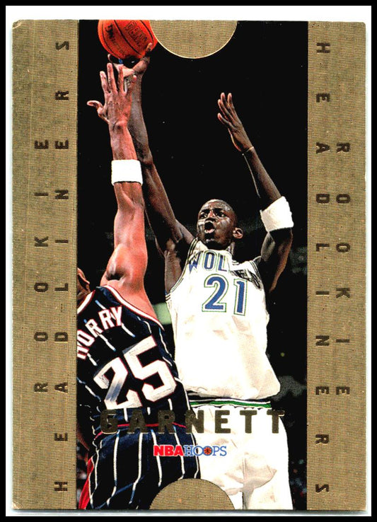 1996-97 Hoops Rookie Headliners #4 Kevin Garnett Minnesota Timberwolves
