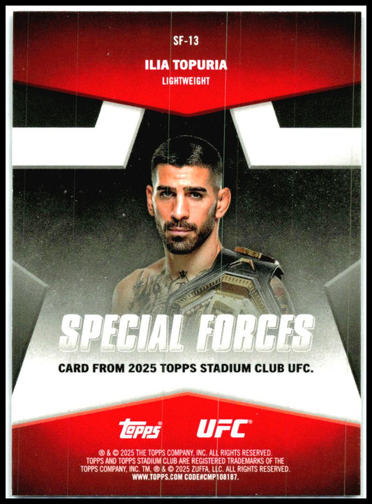 2025 Stadium Club UFC Special Forces #SF-13 Ilia Topuria