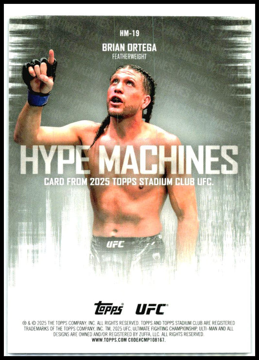 2025 Stadium Club UFC Hype Machines #HM-19 Brian Ortega