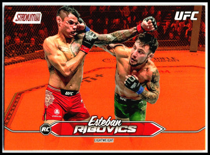 2025 Stadium Club UFC Orange Foil #186 Esteban Ribovics Rookie