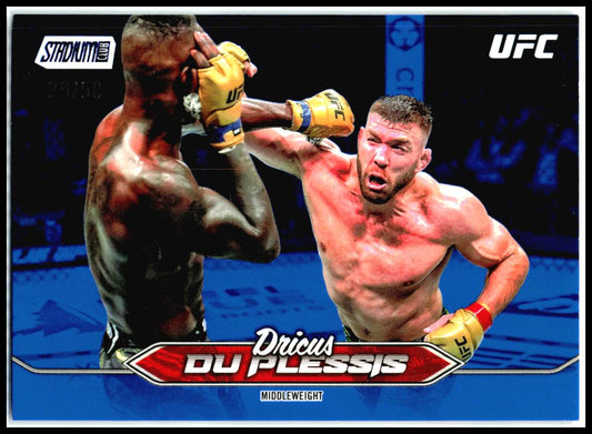 2025 Stadium Club UFC Blue Foil #126 Dricus du Plessis #/50