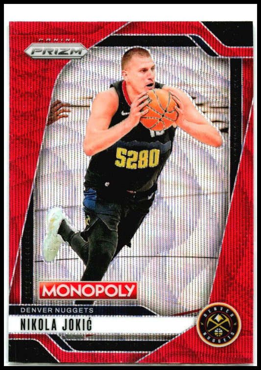2024-25 Prizm Monoply Red Wave #55 Nilola Jokic