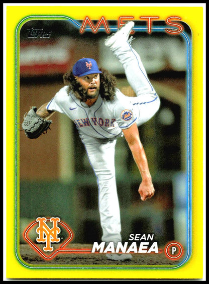2024 Topps Yellow #380 Sean Manaea New York Mets
