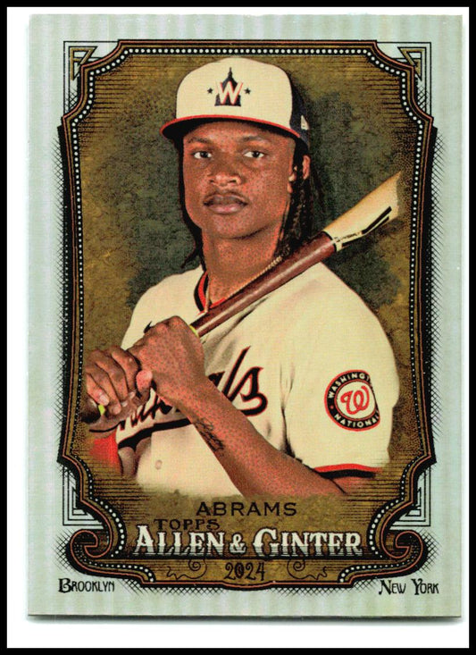2024 Topps Allen & Ginter Silver Portrait #17 CJ Abrams Washington Nationals