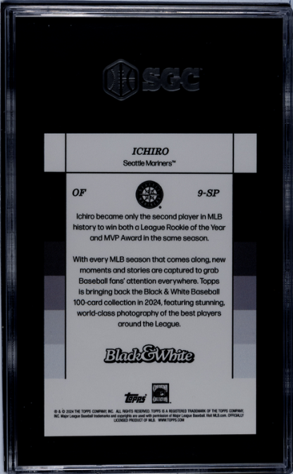 2024 Topps Black & White Sp #9-SP Ichiro