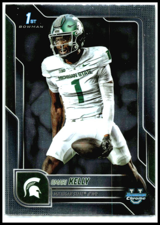 2025 Bowman University Chrome #38 Omari Kelly Michigan State Spartans