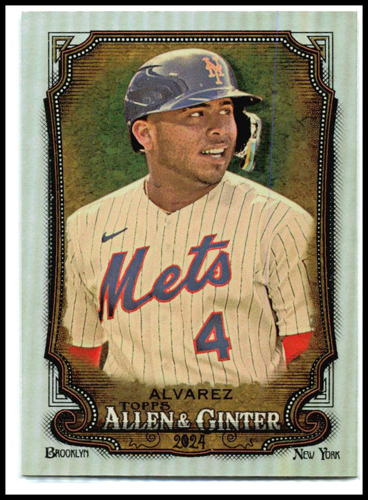 2024 Topps Allen & Ginter Silver Portrait #16 Francisco Alvarez New York Mets