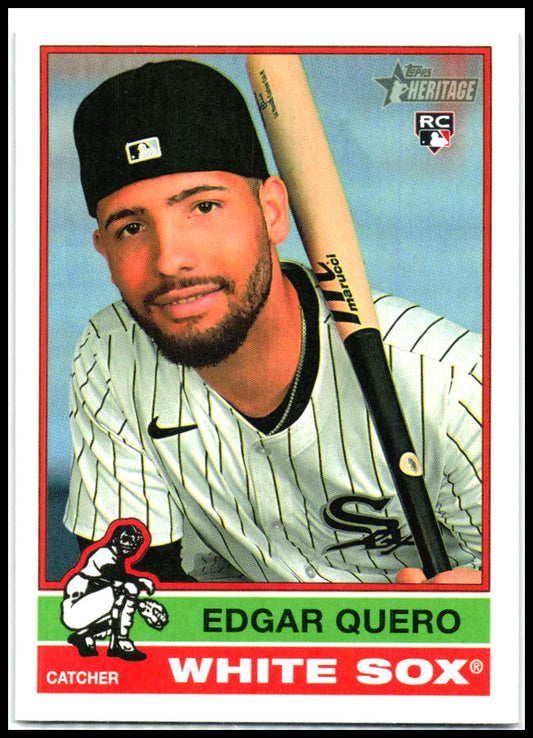 2025 Topps Heritage #536 Edgar Quero Rookie Chicago White Sox