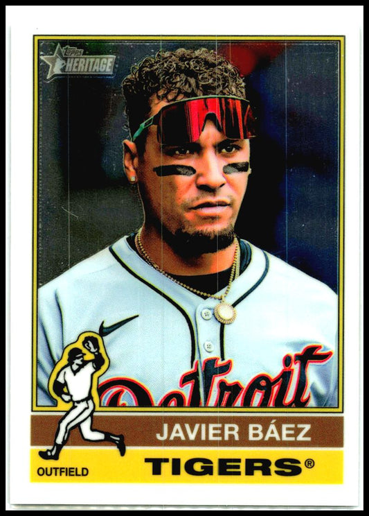 2025 Topps Heritage Chrome #542 Javier Báez Detroit Tigers