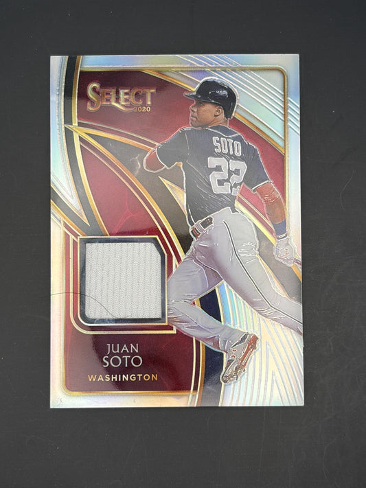 2020 Panini Select Select Swatches Holo #SS-JS Juan Soto Nationals