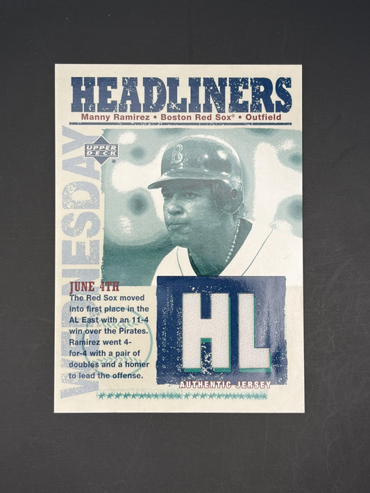 2004 Upper Deck Headliners Jerseys #HL-MR Manny Ramirez Boston Red Sox