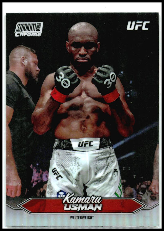 2025 Topps Stadium Club Chrome UFC Refractor #C-896 Kamaru Usman