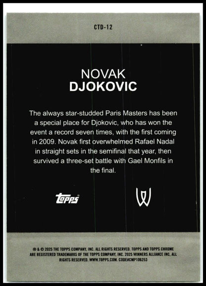 2025 Topps Chrome Captured #CTD-12 Novak Djokovic