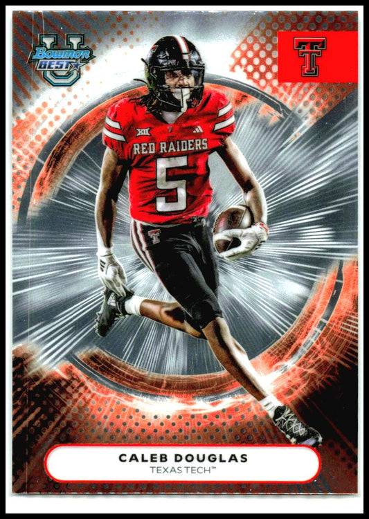 2025 Bowman University Best #47 Caleb Douglas Texas Tech Red Raiders