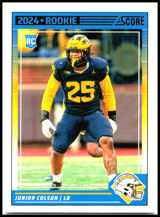 2024 Score #359 Junior Colson Rookie Los Angeles Chargers