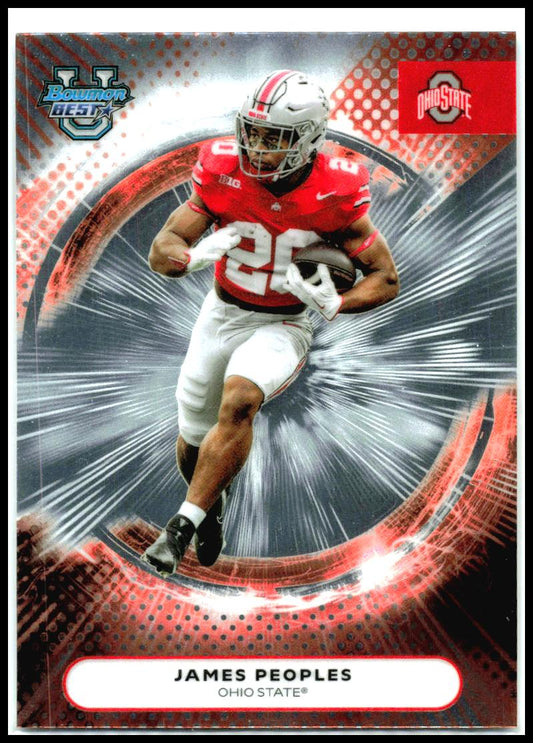 2025 Bowman University Best #22 James Peoples Ohio State Buckeyes