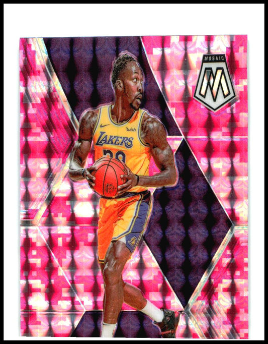 2019-20 Panini Mosaic Camo Pink #58 Dwight Howard Los Angeles Lakers