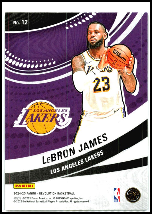 2024-25 Panini Revolution Vortex #12 LeBron James Los Angeles Lakers