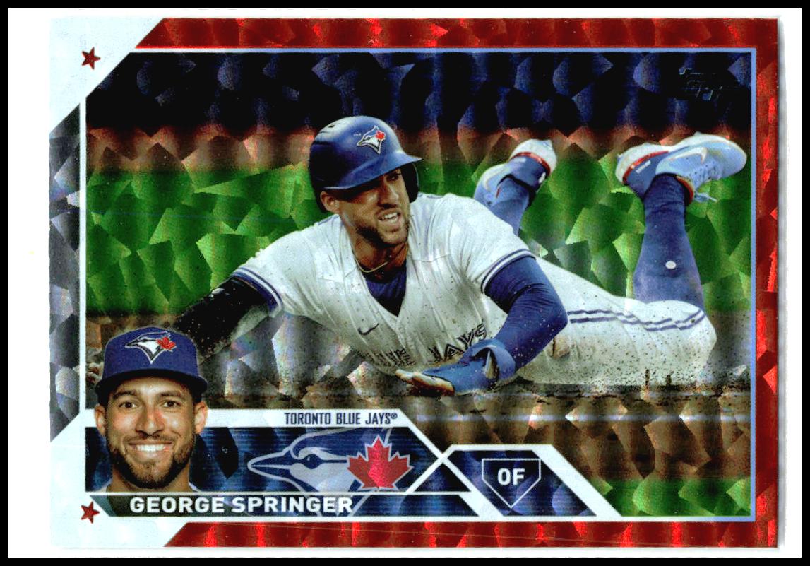 2023 Topps Orange Foil #414 George Springer #/299 Toronto Blue Jays