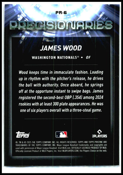 2025 Topps Pristine Precisionaries #PR-6 James Wood Washington Nationals