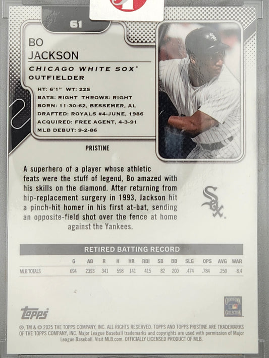 2025 Topps Pristine Pristine Pink Refractor #61 Bo Jackson White Sox