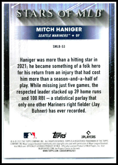 2022 Topps Stars of MLB #SMLB-53 Mitch Haniger Seattle Mariners