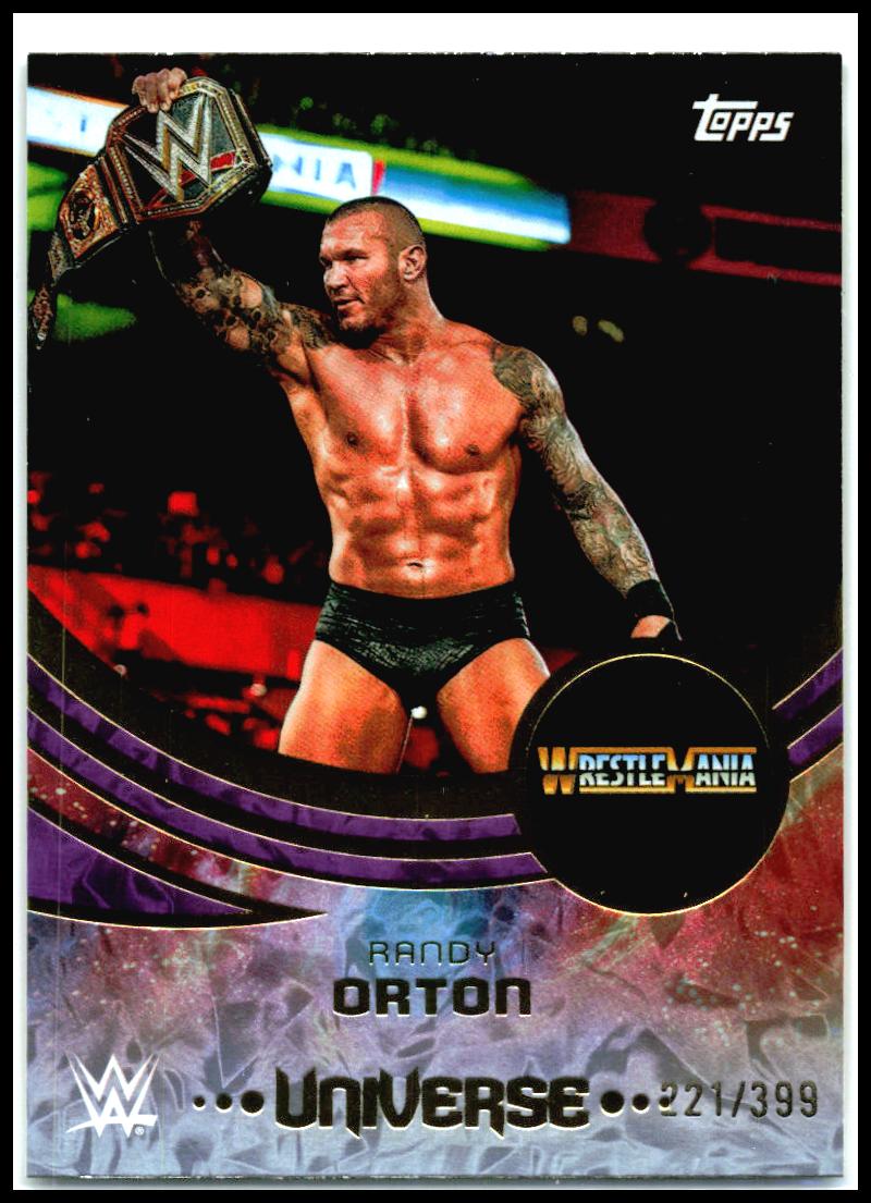 2025 Topps Universe WWE Wrestlemania Purple Glass /399 #244 Randy Orton