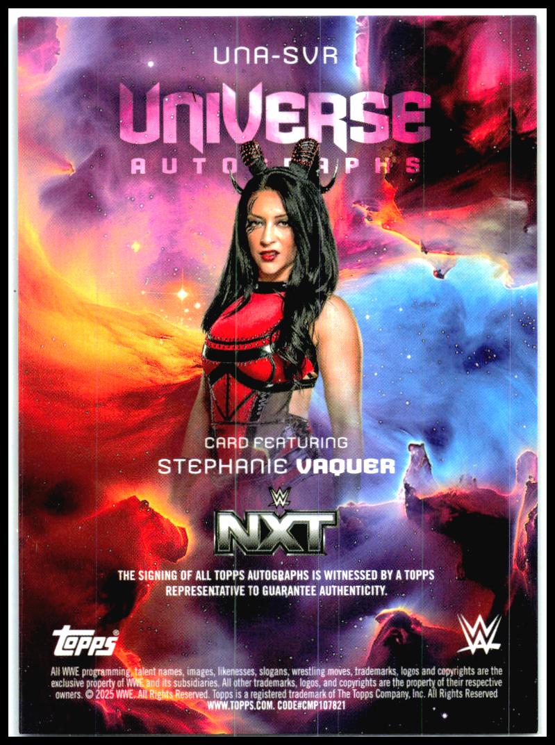 2025 Topps Universe WWE Auto Blue Pulse /199 #UNA-SVR Stephanie Vaquer Auto
