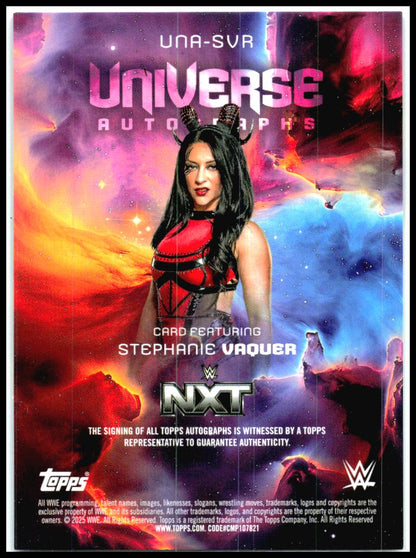 2025 Topps Universe WWE Auto Blue Pulse /199 #UNA-SVR Stephanie Vaquer Auto