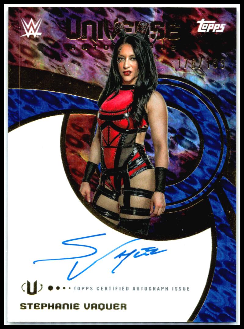 2025 Topps Universe WWE Auto Blue Pulse /199 #UNA-SVR Stephanie Vaquer Auto