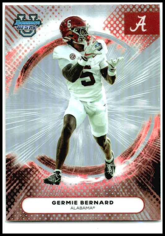 2025 Bowman University Best Refractor #63 Germie Bernard Alabama Crimson Tide