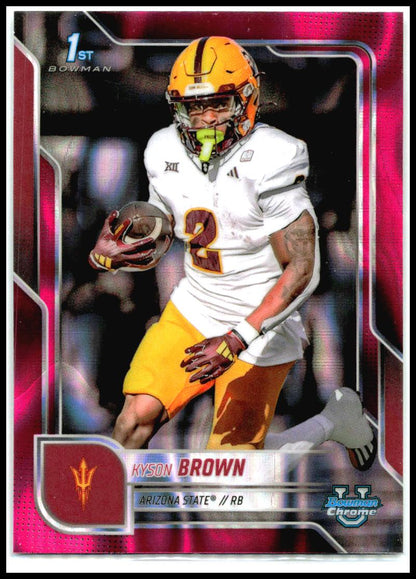 2025 Bowman University Chrome Pink Lava Refractor #158 Kyson Brown Arizona State